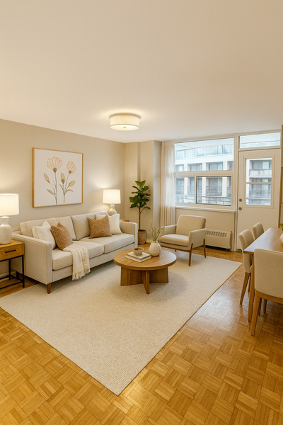 Live, work, play. These days it's all about downtown living. Spacious suites set on manicured ground...