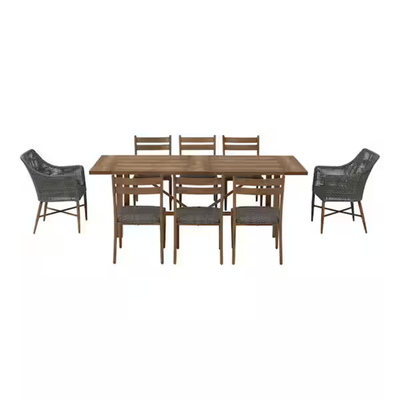 Hampton Bay Crenshaw Park 9 Piece Wicker Outdoor Dining Set, View more