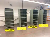Huge inventory of used industrial shelving units - big selection