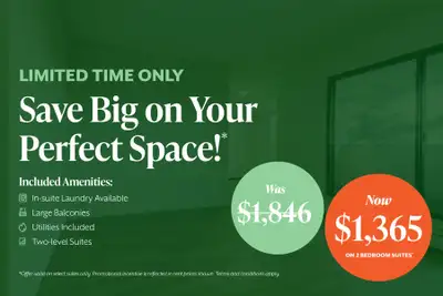 Amenities: Playground • In-suite Laundry • Guest Parking Suite & Building: Two-bedroom and three-bed...