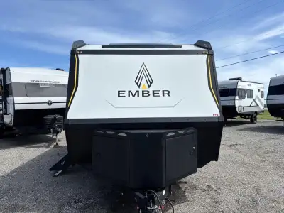 Ember RV Overland Series 170MRB travel trailer highlights: Full Rear Bathroom Jackknife Sofa Murphy...