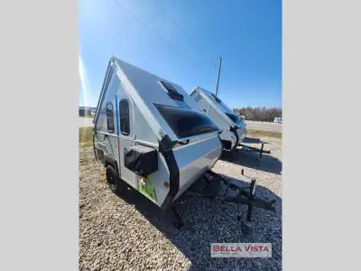 Aliner Ranger A-frame camper 10 Rear Dinette highlights: Rear Dinette Storage Space Outside Shower O...