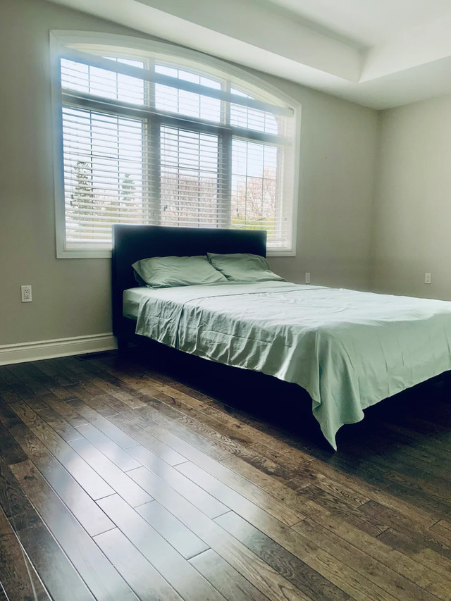 $230 Modern Black PVC Leather Queen Bed – Hardly Used in Beds & Mattresses in City of Toronto - Image 3