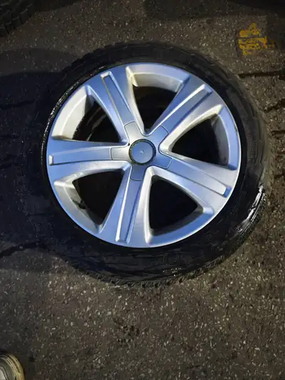 USED FOUR 18 INCH 5-120 .CB:73.1 ,ET:40 ALLOY RIMS SIZE 18*8 COLOR: SILVER NOT INCLUDE TIRES Install...