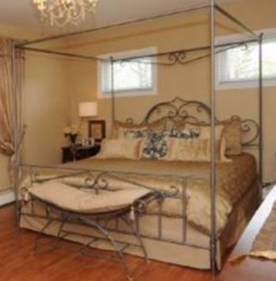 Lit King en fer massif - Solid rod iron King size bed, View more