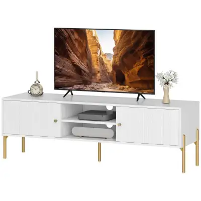 TV Stand for TVs up to 65", Entertainment Center with 2 Open She, View more