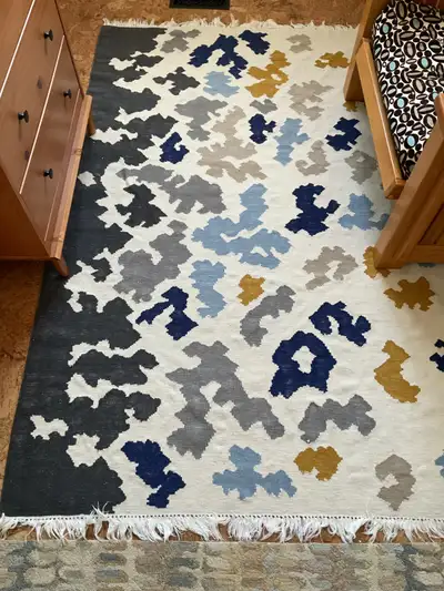 IKEA rug 5’ x 9’ and Wayfair rug 3’ x 5’ both wool, View more