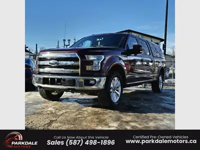 2015 Ford F‑150 Lariat 3.5L EcoBoost SuperCrew Colour‑Matched Canopy 20in. Rims Parkdale Motors 8625...