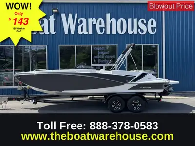 Mercruiser 6.2L 300HP Dual Prop DTS, Custom Tandem Trailer, Bimini Top, Extended Swim Platform, Cock...