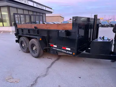 6x12 7 ton combo dump contractor edition With ramps tie downs tarp kit dropped axles LED lights $109...