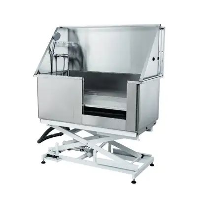 NEW STAINLESS STEEL PROFESSIONAL GROOMING LIFT WASH TUB 1127856, View more