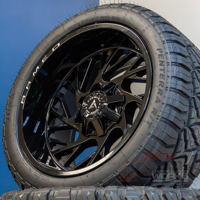 BRAND NEW! GLOSS BLACK 22x10 in HEAVY DUTY rims!! ONLY $1490/SET in Tires & Rims in Grande Prairie - Image 3