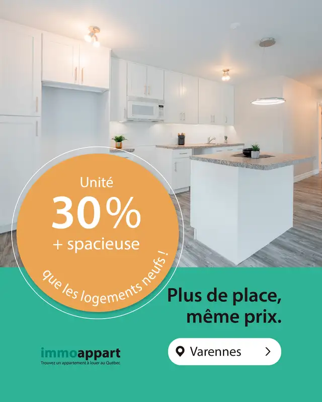 4 1/2,a,louer,Rive Sud,Varennes,4.5,34 Aqueduc,1 mois gratuit,
