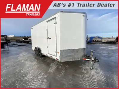 2026 ROYAL 8.5'X16' + 2' V-NOSE ENCLOSED CARGO TRAILER Color: White Length: 16' Straight Wall + 2' V...