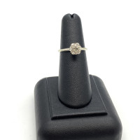 14KT White Gold Diamond Engagement Ring W Appraisal $585