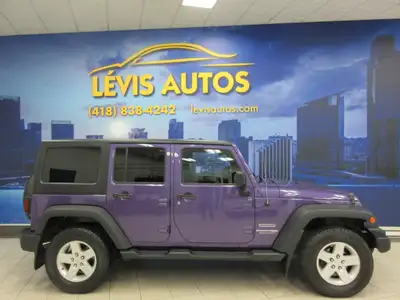 JEEP WRANGLER UNLIMITED SPORT 2018 4X4 AUTOMATIQUE TOUT ÉQUIPÉ / TOIT RIGIDE / BLUETOOTH / CRUISE CO...