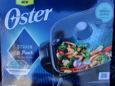 Oster DiamondForce 12 "x 12" Strain & Pour Electric Skillet, View more
