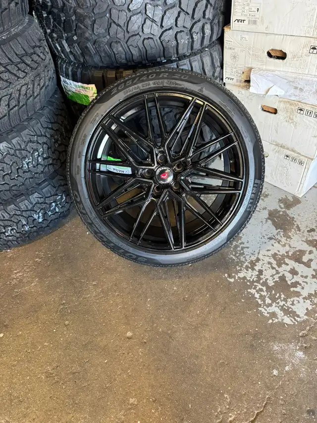Four New 20″ 5x120 Vossen Replica  w/ 265/40r20 pirelli winter in Tires & Rims in Oakville / Halton Region - Image 2