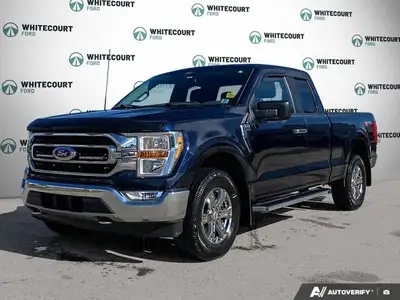 Experience the power and capability of the 2021 Ford F-150 XLT, now available in a striking blue fin...