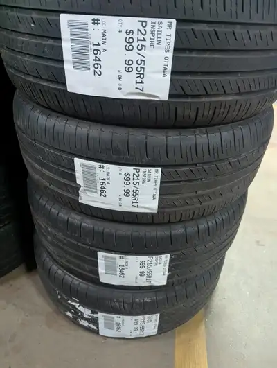 SET OF 4X P215/55R17 215/55/17 SAILUN INSPIRE (ALL SEASON) TAG # 16462 Used tires in excellent Condi...