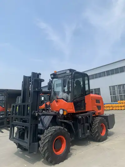 Brand new CAEL All Terrain forklift 3 Ton and 4 Ton Kohler diesel engine with side shift heat and fa...