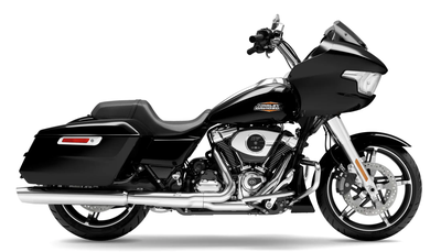 The Road Glide has an aerodynamic Sharknose fairing and a liquid-cooled Milwaukee-Eight 117 engine t...