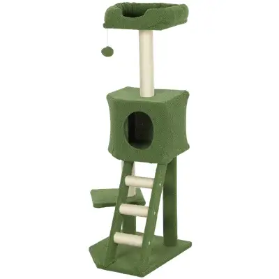 47" Tall Cat Tree Tower with Condo, Ladder, Scratching Posts and, View more