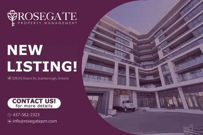 1-Bedroom + Den Condo with 2 Bathrooms, Parking, Locker & Rogers Internet – Scarborough Welcome to U...