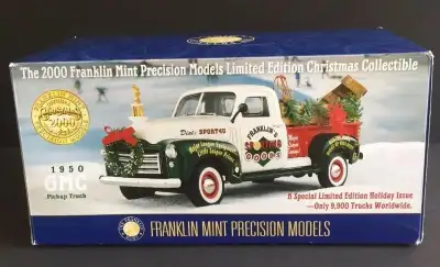 1/24 NOT 1/18 DIECAST FRANKLIN MINT 1950 GMC CHRISTMAS PICKUP, View more