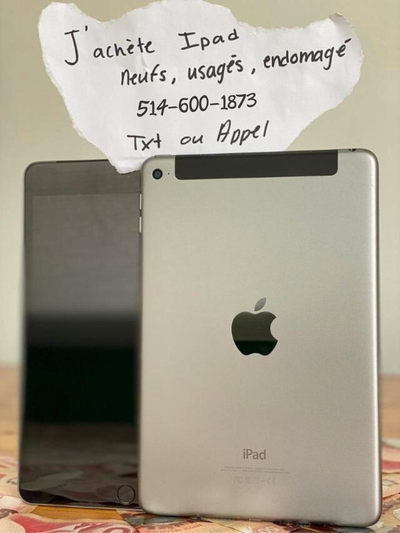 Je paye Ca$$h pour votre Ipad qui est endommager!!, View more