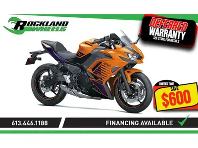 2025 Kawasaki NINJA 650 La Kawasaki Ninja 650 2025 est une moto sportive dynamique, équipée d’un mot...