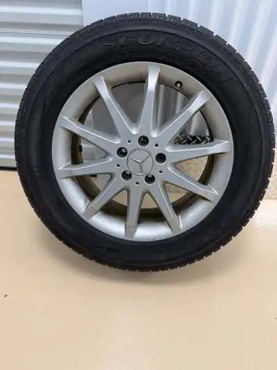 4 OEM Mercedes rims with winter tires Bolt pattern 5x112 Fits most Mercedes models Winter Tires Pire...
