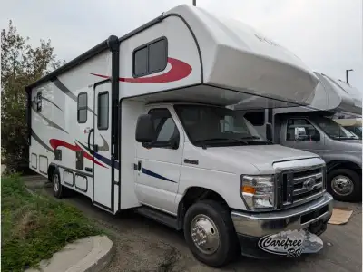Forest River Forester Classic Class C 2441DS highlights: Full Rear Bathroom Bunk Over Cab U-Shaped D...