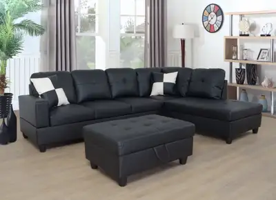 BRAND NEW SECTIONAL WITH OTTOMAN, View more