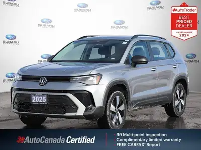 Recent Arrival! Silver 2025 Volkswagen Taos Trendline AWD 8-Speed Automatic 1.5L I4 Turbocharged DOH...