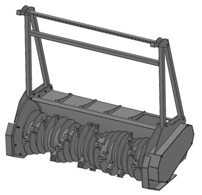 Hydraulic Drum Cutter Mulcher for Skid Steer | SU25025 Heavy-Duty Forestry Brush Cutter Attachment S...