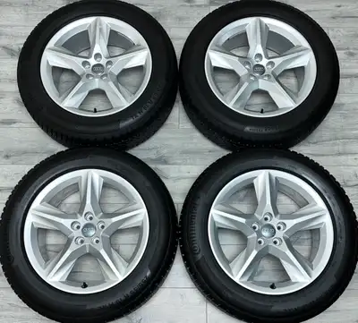 Selling a beautiful set of *LIKE BRAND NEW* 2021 Audi Q7 19 inch original silver wheels and Continen...