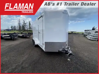 2026 ROYAL 7'X16' ENCLOSED CARGO TRAILER Color: White Width: 7' Length: 14' Straight Wall + 2' V-Nos...