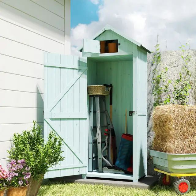 30" x 21" x 71" Garden Storage Shed, Outdoor Tool Utility Storag in Patio & Garden Furniture in City of Toronto - Image 8