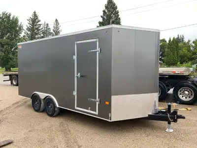 2025 Prairie Road 8.5' x 16' + 1.5' V-nose 2 - 5200 lb axles v-nose Rear ramp door and side door 84"...