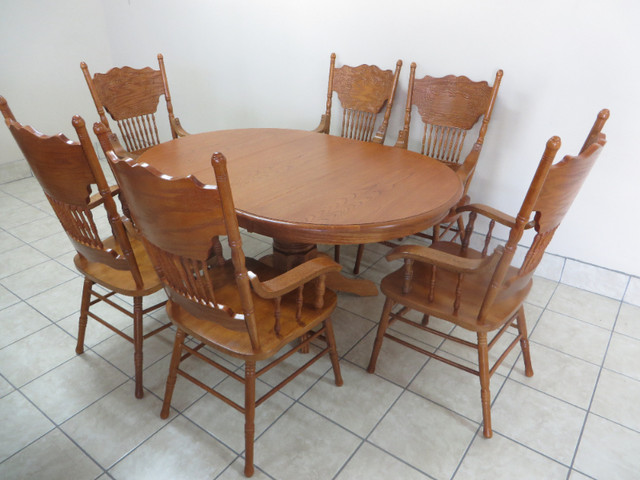 Brand New 7 Pieces Oak Dining Table Set | Dining Tables & Sets | Edmonton |  Kijiji