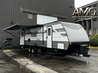 2022 Aspen Trail 28 Foot Travel Trailer With 1 Slide Out 2 door air conditioning awning sleeps 6 que...