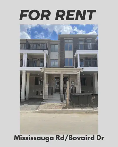 Brand new Town house available for rent in Brampton ! Mississauga Rd & Bovaird Dr W, Brampton Steps...