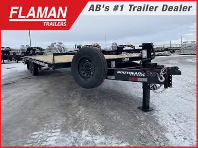 2026 Southland 20' Highboy Trailer w/ Beavertail (2) 7000lb Lippert Spring Axles Electric Self-Adjus...