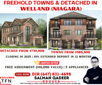 Book new detached or towns in thorold