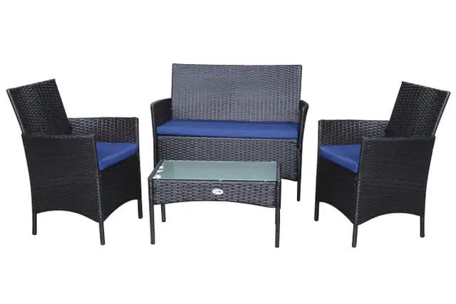 Patio Furniture Outdoor 4 pcs set Balcony Condo Apartment in Patio & Garden Furniture in Kitchener / Waterloo - Image 2