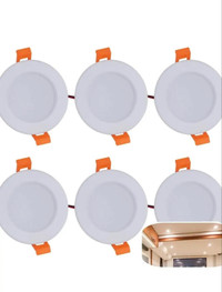3000K 3W RV Boat LED Recessed Ceiling Light DC 12V Cutout Size 6