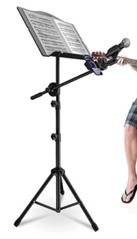 Sheet Music Stand - Microphone, Portable Music Stand