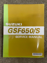 Sm128 Suzuki GSF650/S  Service Manual 99500-36150-01E