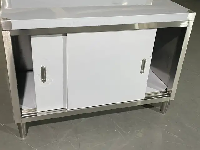 SS SLIDING DOOR BENCH GARAGE AND RESTAURANT PREP TABLE 1218237 in Other in Regina - Image 6